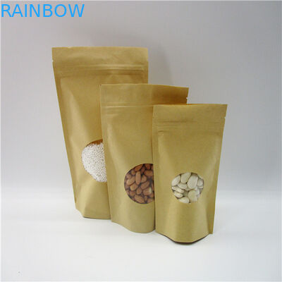 Sacs en papier/poche adaptés aux besoins du client ovales d'emballage de poudre protéine de riz