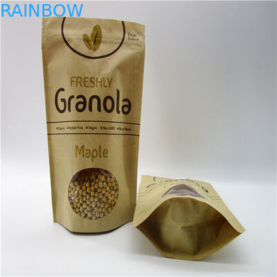 Sacs en papier/poche adaptés aux besoins du client ovales d'emballage de poudre protéine de riz