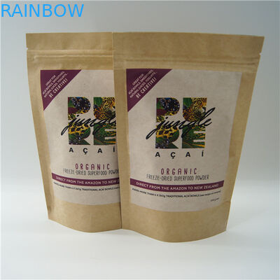 Sacs en papier/poche adaptés aux besoins du client ovales d'emballage de poudre protéine de riz