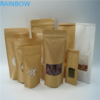 Sacs en papier/poche adaptés aux besoins du client ovales d'emballage de poudre protéine de riz