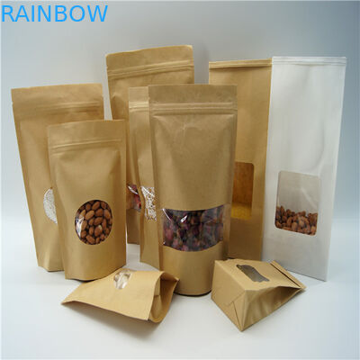 Sacs en papier/poche adaptés aux besoins du client ovales d'emballage de poudre protéine de riz