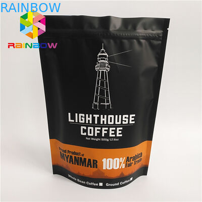 Zip-lock rescellables tiennent le sac de poches de café pour la nourriture, taille faite sur commande