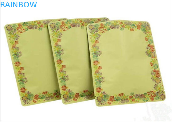 Le côté du cristal trois d'or a scellé des sachets en plastique pour l'oeil/masque facial, écologiques