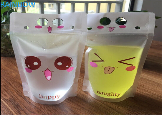 100ml/200ml transparents tiennent l'impression polychrome de poches avec la tirette