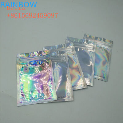 L'emballage latéral de poche d'aluminium du joint trois, petit cosmétique tiennent des sacs avec la tirette