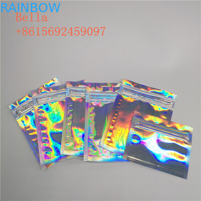 L'emballage latéral de poche d'aluminium du joint trois, petit cosmétique tiennent des sacs avec la tirette