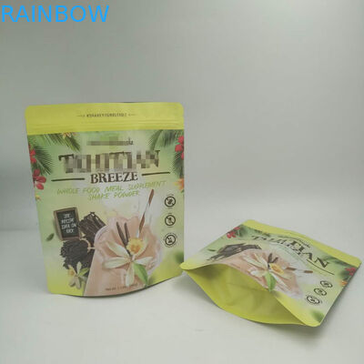 La feuille d'or tiennent les poches 200g/250g pour le logo de poudre de protéine adapté aux besoins du client