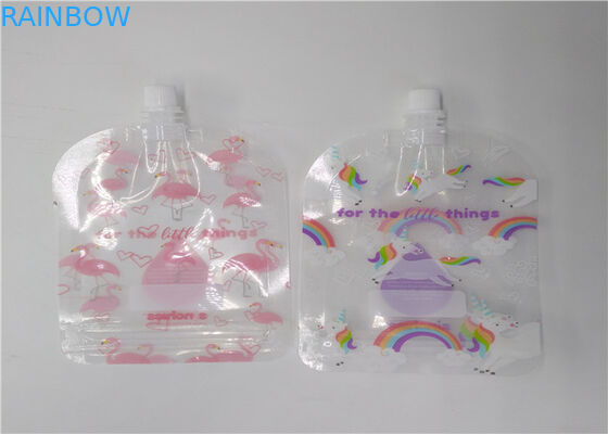 Emballage transparent de poche de bec d'impression faite sur commande