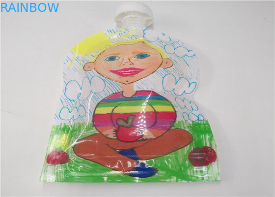 Emballage transparent de poche de bec d'impression faite sur commande