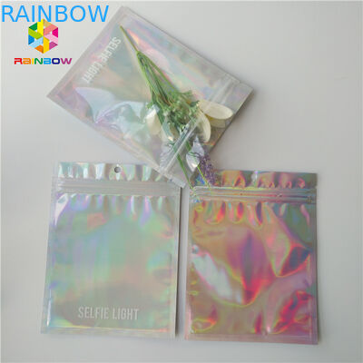 Brillamment sac cosmétique d'emballage de laser avec olographe avant/arrière clair