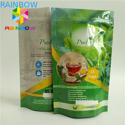 La catégorie comestible tiennent le plastique de poche de tirette thermoscellé pour le thé/café