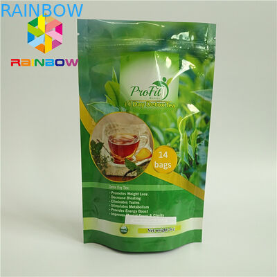 La catégorie comestible tiennent le plastique de poche de tirette thermoscellé pour le thé/café