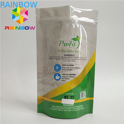 La catégorie comestible tiennent le plastique de poche de tirette thermoscellé pour le thé/café