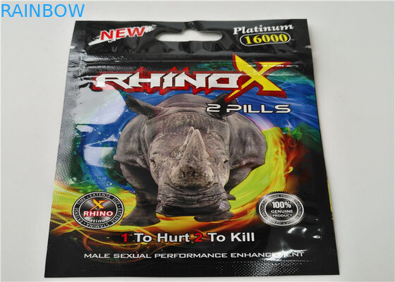 Tenez les sacs de papier d'aluminium pour l'emballage de pilule du platine 15000 de butin du rhinocéros 7