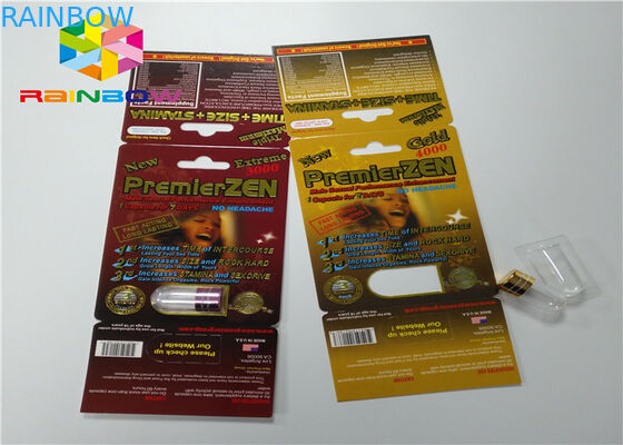 le rhinocéros fou du rhinocéros 69 de l'effet 3D 7 pilules de sexe de capsule cardent les boîtes d'emballage de pilule d'amélioration et les cartes masculines de la boursouflure 3d/boîte