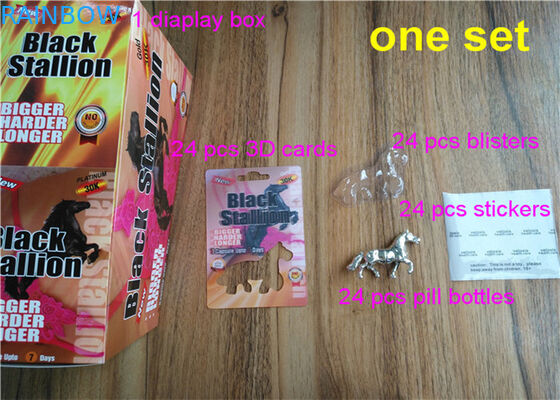 le rhinocéros fou du rhinocéros 69 de l'effet 3D 7 pilules de sexe de capsule cardent les boîtes d'emballage de pilule d'amélioration et les cartes masculines de la boursouflure 3d/boîte