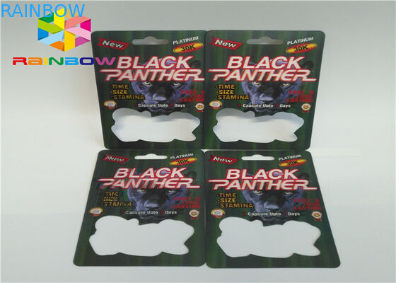 le rhinocéros fou du rhinocéros 69 de l'effet 3D 7 pilules de sexe de capsule cardent les boîtes d'emballage de pilule d'amélioration et les cartes masculines de la boursouflure 3d/boîte