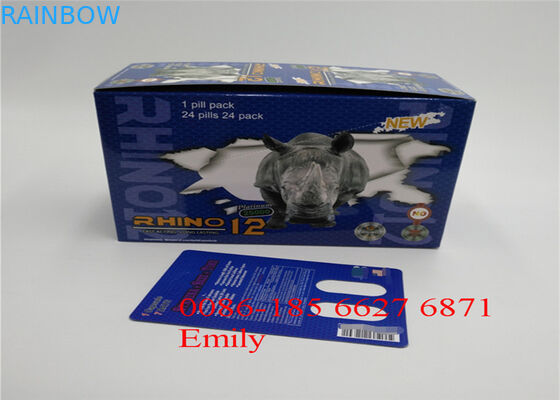 Carte de boursouflure de papier enduit empaquetant la stratification brillante pour les pilules sexuelles d'amélioration