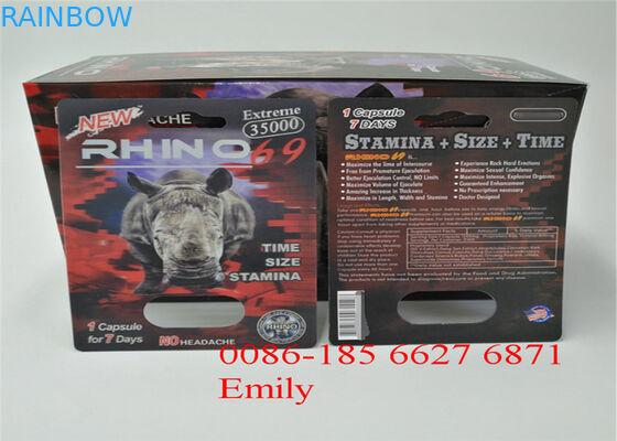 Emballage matériel de papier de carte de boursouflure pour toutes les capsules de puissance de pénis de la nature FX9000