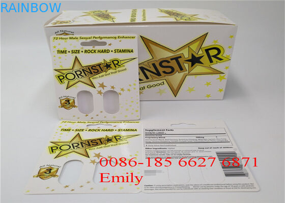 Emballage matériel de papier de carte de boursouflure pour toutes les capsules de puissance de pénis de la nature FX9000