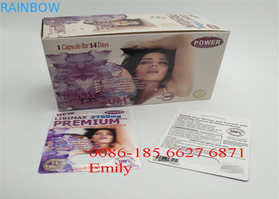 Emballage matériel de papier de carte de boursouflure pour toutes les capsules de puissance de pénis de la nature FX9000