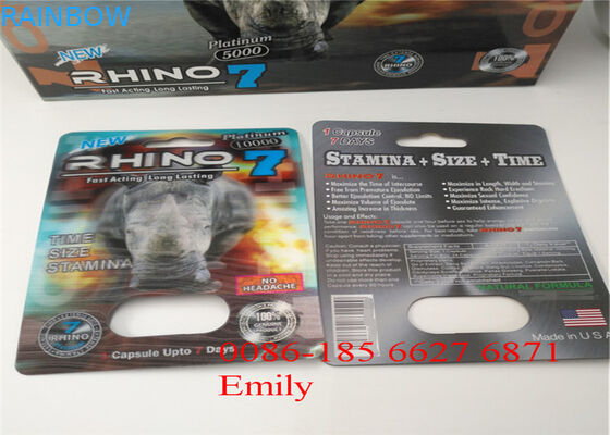 L'emballage de carte de boursouflure d'OEM pour l'homme maximum de amélioration capsule l'emballage