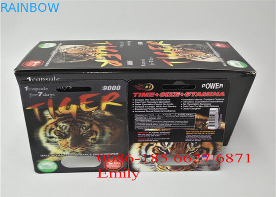 L'emballage de carte de boursouflure d'OEM pour l'homme maximum de amélioration capsule l'emballage