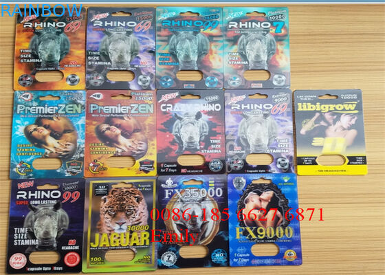 L'emballage de carte de boursouflure d'OEM pour l'homme maximum de amélioration capsule l'emballage