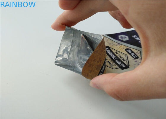 Logo fait sur commande d'emballage de fines herbes de petite taille d'encens imprimé avec la couche en aluminium stratifiée