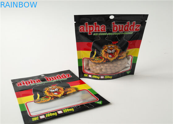 Logo fait sur commande d'emballage de fines herbes de petite taille d'encens imprimé avec la couche en aluminium stratifiée