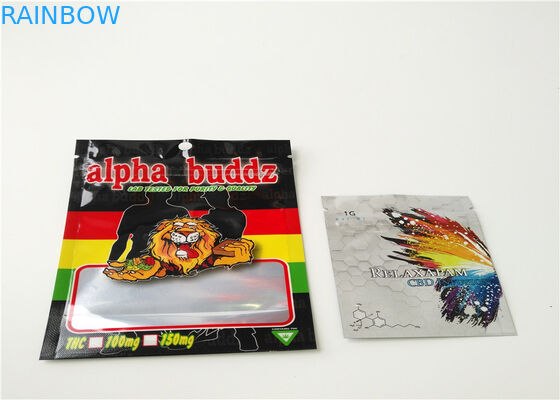 Logo fait sur commande d'emballage de fines herbes de petite taille d'encens imprimé avec la couche en aluminium stratifiée