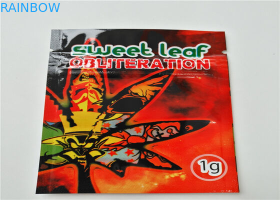 Logo fait sur commande d'emballage de fines herbes de petite taille d'encens imprimé avec la couche en aluminium stratifiée