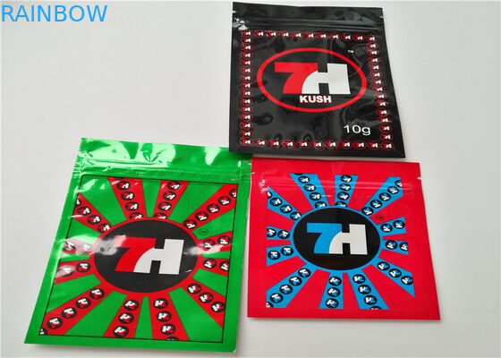 Logo fait sur commande d'emballage de fines herbes de petite taille d'encens imprimé avec la couche en aluminium stratifiée