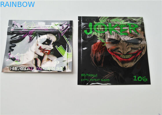 Logo fait sur commande d'emballage de fines herbes de petite taille d'encens imprimé avec la couche en aluminium stratifiée