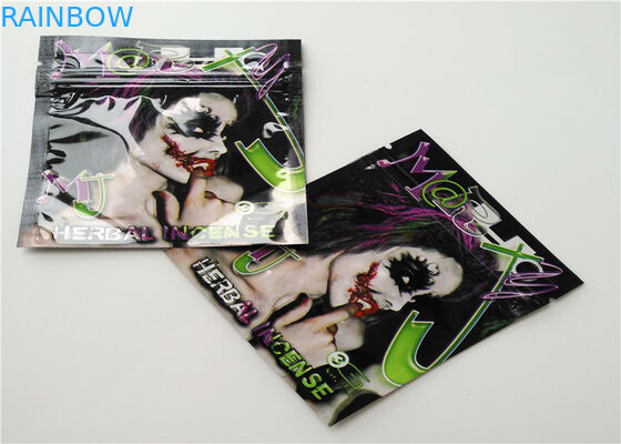 Boutonnez l'impression de fines herbes de gravure d'emballage d'encens de fermeture avec le joint hermétique de tirette