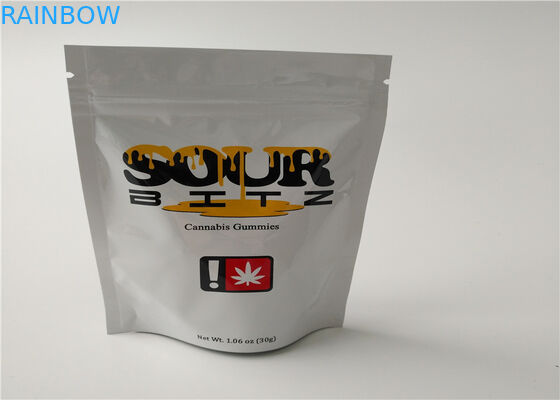 Emballage de fines herbes rescellable d'encens de THC, sacs en plastique de tirette pour l'emballage de pilule