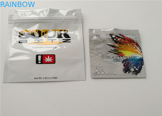 Emballage de fines herbes rescellable d'encens de THC, sacs en plastique de tirette pour l'emballage de pilule