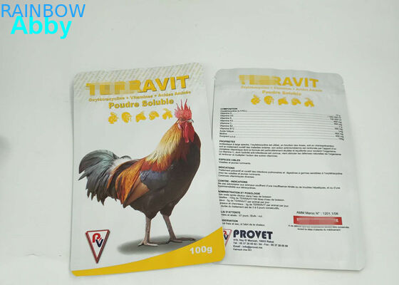 Sacs à étanchéité sous vide, sacs à étanchéité à trois côtés pour les aliments pour volailles