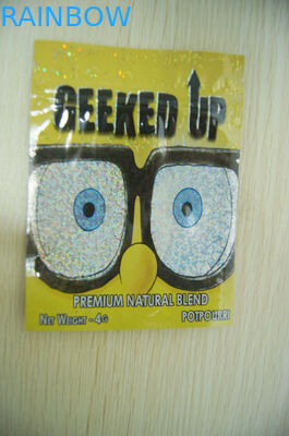 Emballage de fines herbes d'encens de feuille ambre, poche latérale 4g de joint de la sécurité trois