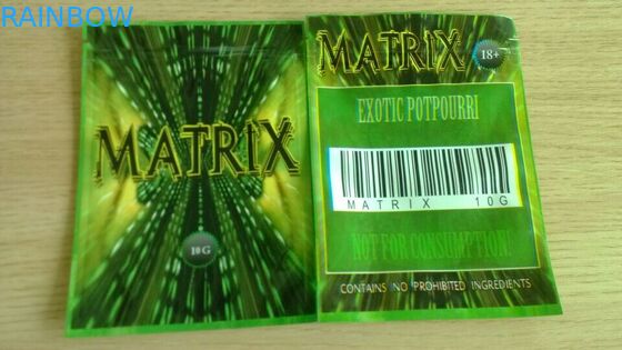 Ravure imprimant le matériel latéral d'aluminium de Mylar de poche du joint trois avec la poignée de dessus d'Ipper