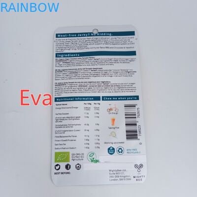 La coutume de tirette de Mylar a imprimé le plastique pur de sacs de casse-croûte pour la secousse/fruits secs de noix de coco