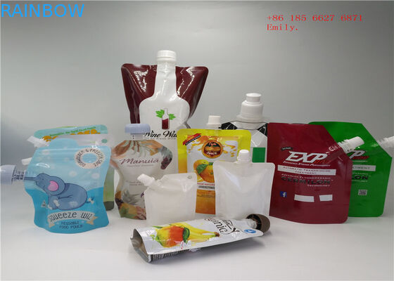 Catégorie comestible de bec de poche de compression en plastique réutilisable d'emballage pour le jus de fruit