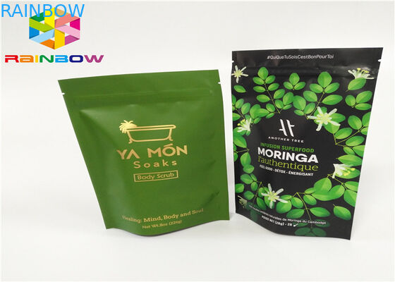 La coutume a imprimé le sac zip-lock de mylar de fermeture éclair de thé de papier d'aluminium d'emballage alimentaire fait sur commande recyclable de thé pour la poche de poudre de café