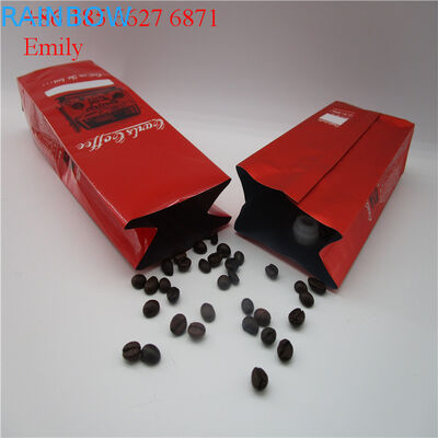 Zipper la poche d'aluminium empaquetant 250g 500g avec dégazer les valves à sens unique