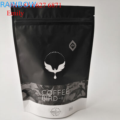 Zipper la poche d'aluminium empaquetant 250g 500g avec dégazer les valves à sens unique