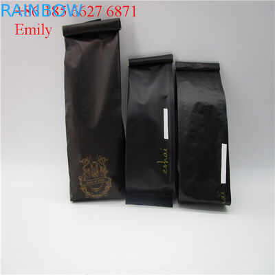 Zipper la poche d'aluminium empaquetant 250g 500g avec dégazer les valves à sens unique