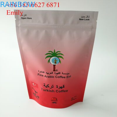 Zipper la poche d'aluminium empaquetant 250g 500g avec dégazer les valves à sens unique