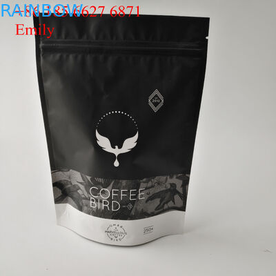 Zipper la poche d'aluminium empaquetant 250g 500g avec dégazer les valves à sens unique