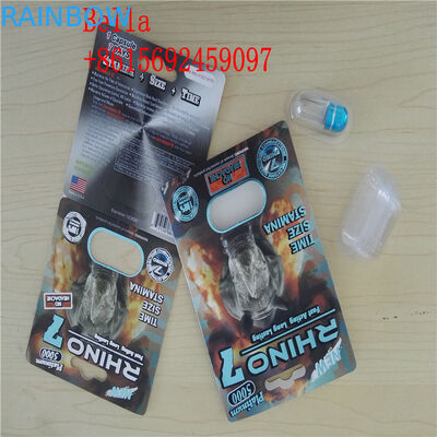 Carte faite sur commande de la boursouflure 3D empaquetant la matière plastique pour la capsule/pilules de sexe