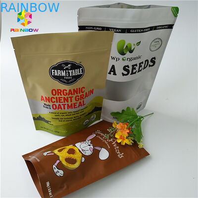 L'écrou sec de poudre de protéine de catégorie comestible tiennent le sac transparent d'emballage de poche de tirette